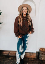 Never Regret Showing Kindness Chocolate Sweatshirt Sissy Boutique