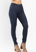 JUDY BLUE HIGH WAISTED DARK SKINNY JEANS-Sissy Boutique-Sissy Boutique