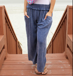 SIMPLY SOUTHERN INDIGO GAUZE PANTS-Simply Southern-Sissy Boutique