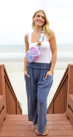 SIMPLY SOUTHERN INDIGO GAUZE PANTS-Simply Southern-Sissy Boutique