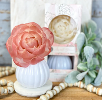 Sweet Grace White Vase Pink Flower Diffuser-Bridgewater Candle Co. | Bridgewater Candle Company