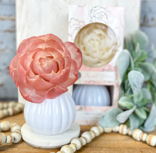 Sweet Grace White Vase Pink Flower Diffuser-Bridgewater Candle Co. | Bridgewater Candle Company