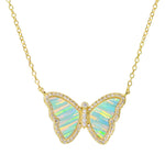 Opal Butterfly Necklace With Stripes|Kamaria Kamaria Jewelry