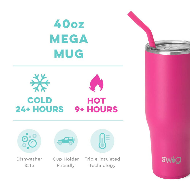 Swig Life| Hot Pink Mega Mug (40oz) Swig Life
