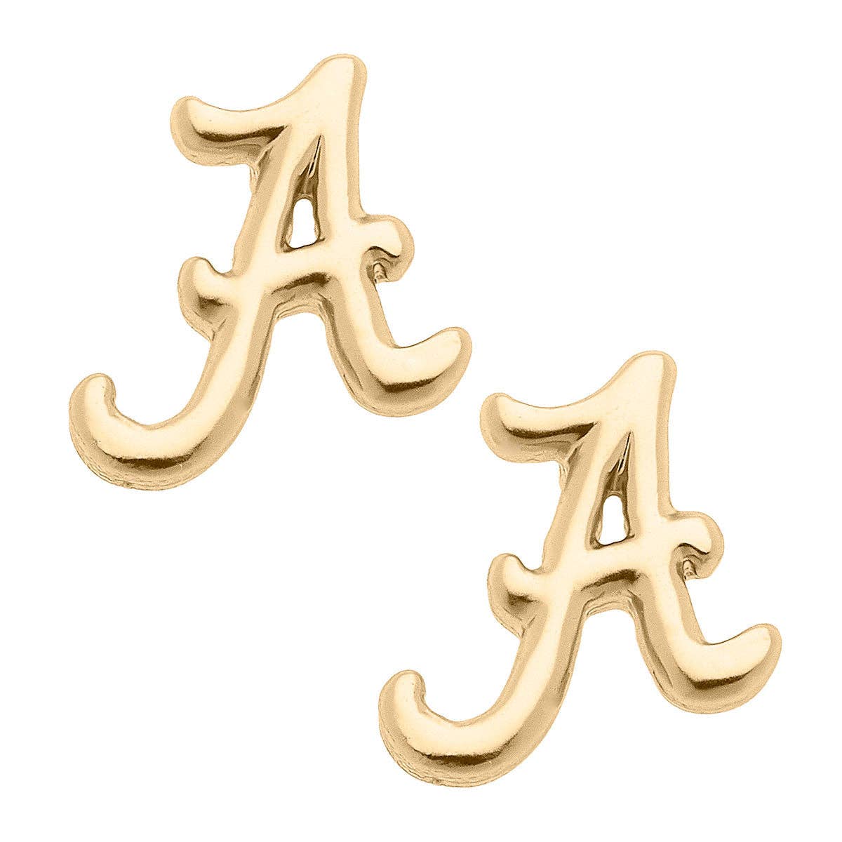 Alabama Crimson Tide 24K Gold Plated Stud Earrings | Canvas Style