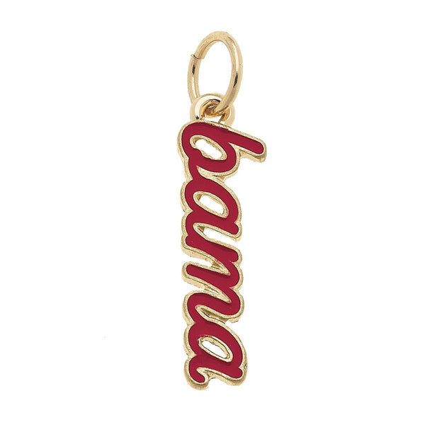 Alabama Crimson Tide Enamel Script Charm | Canvas Style