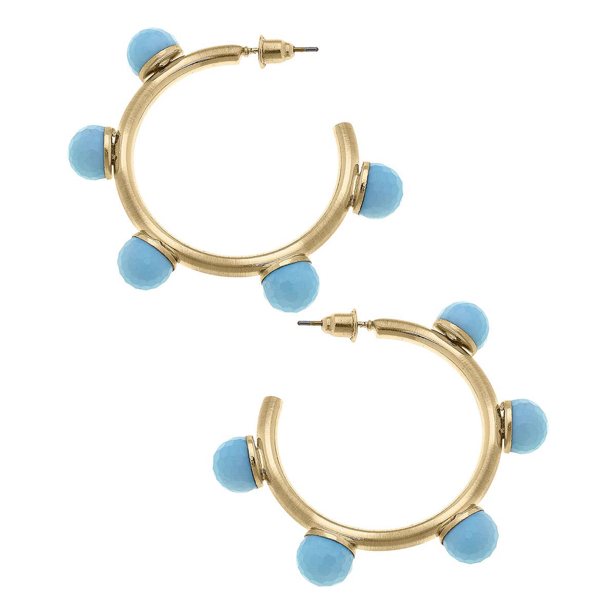 Allison Resin Beaded Hoop Earrings | Canvas Style