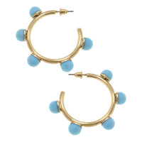 Allison Resin Beaded Hoop Earrings | Canvas Style