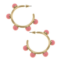 Allison Resin Beaded Hoop Earrings | Canvas Style