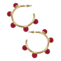 Allison Resin Beaded Hoop Earrings | Canvas Style