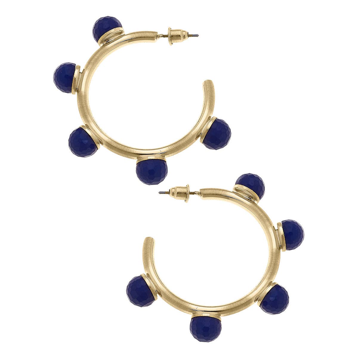 Allison Resin Beaded Hoop Earrings | Canvas Style