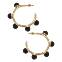Allison Resin Beaded Hoop Earrings | Canvas Style