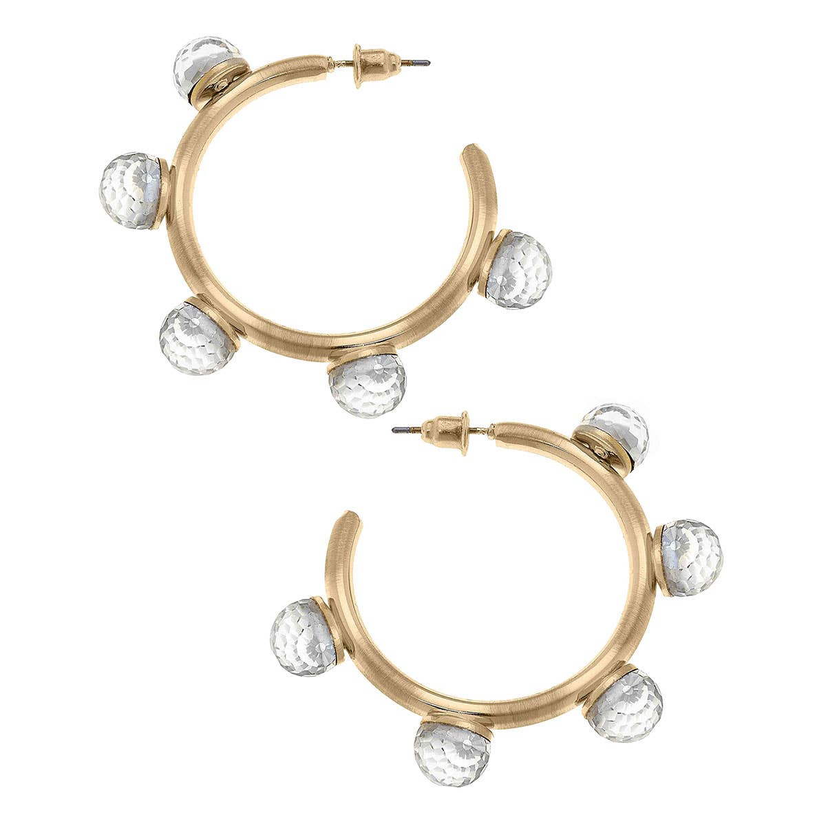 Allison Resin Beaded Hoop Earrings | Canvas Style