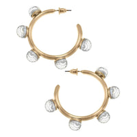 Allison Resin Beaded Hoop Earrings | Canvas Style