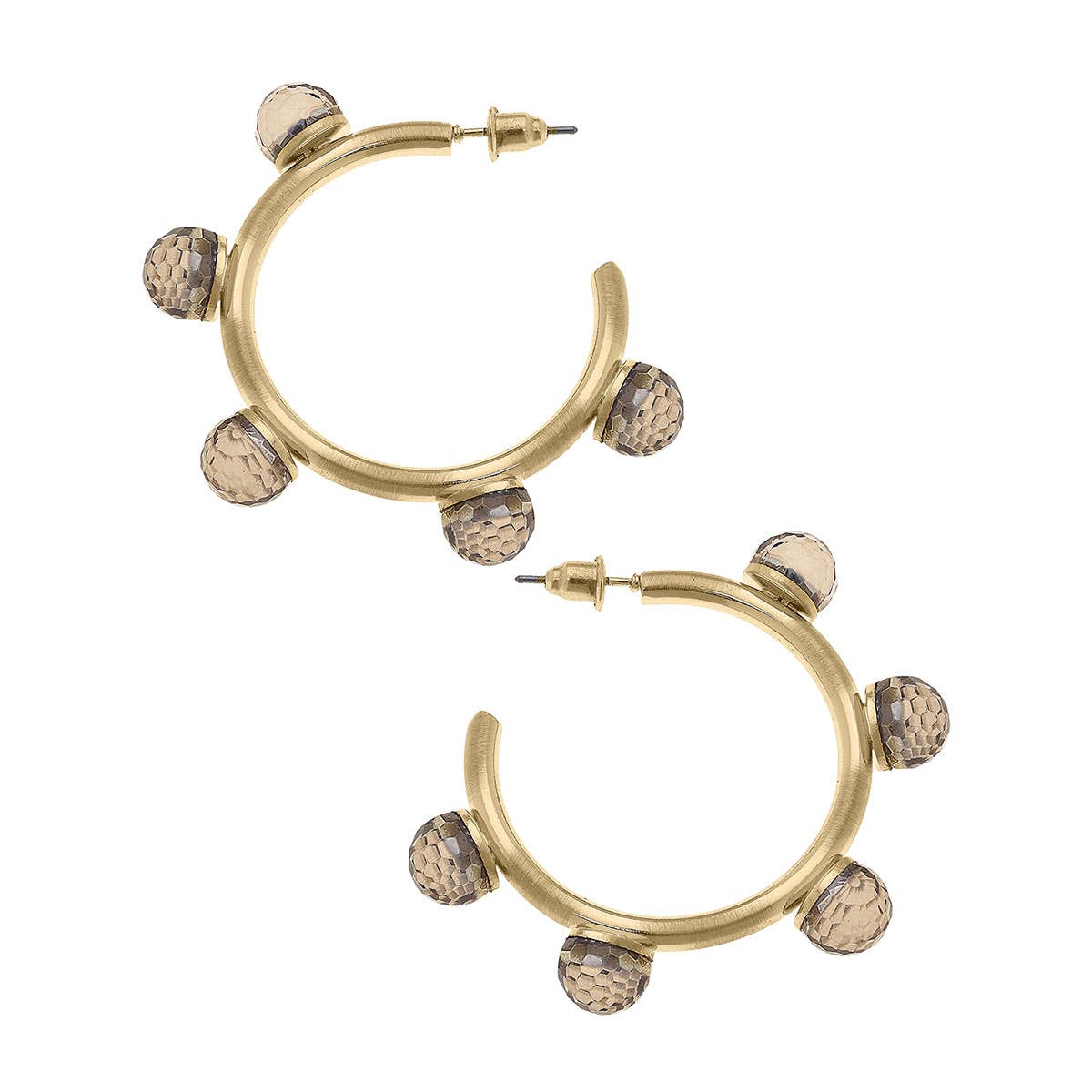 Allison Resin Beaded Hoop Earrings | Canvas Style