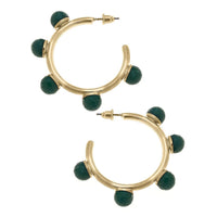 Allison Resin Beaded Hoop Earrings | Canvas Style