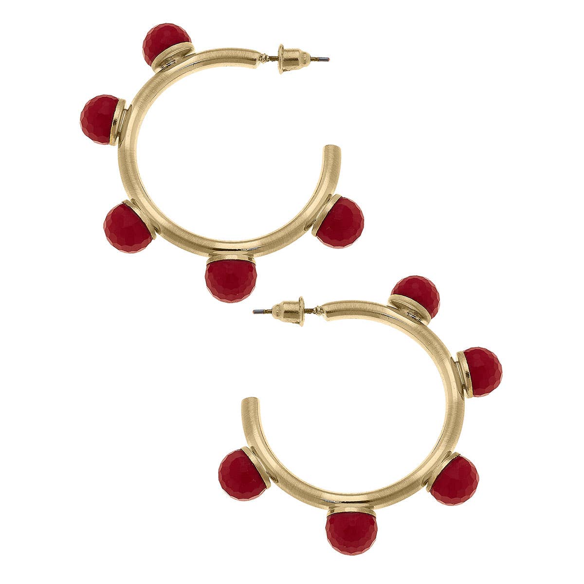 Allison Resin Beaded Hoop Earrings | Canvas Style