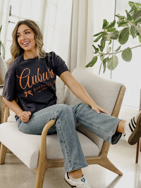 Auburn Tigers Established Bows Navy Comfort Colors Tee | LivyLu