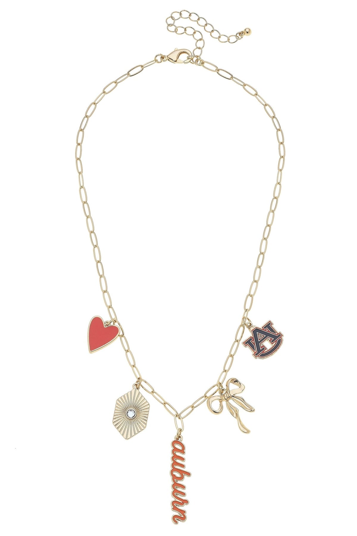 Auburn Tigers Paper Clip Charm Collector Necklace | Canvas Style