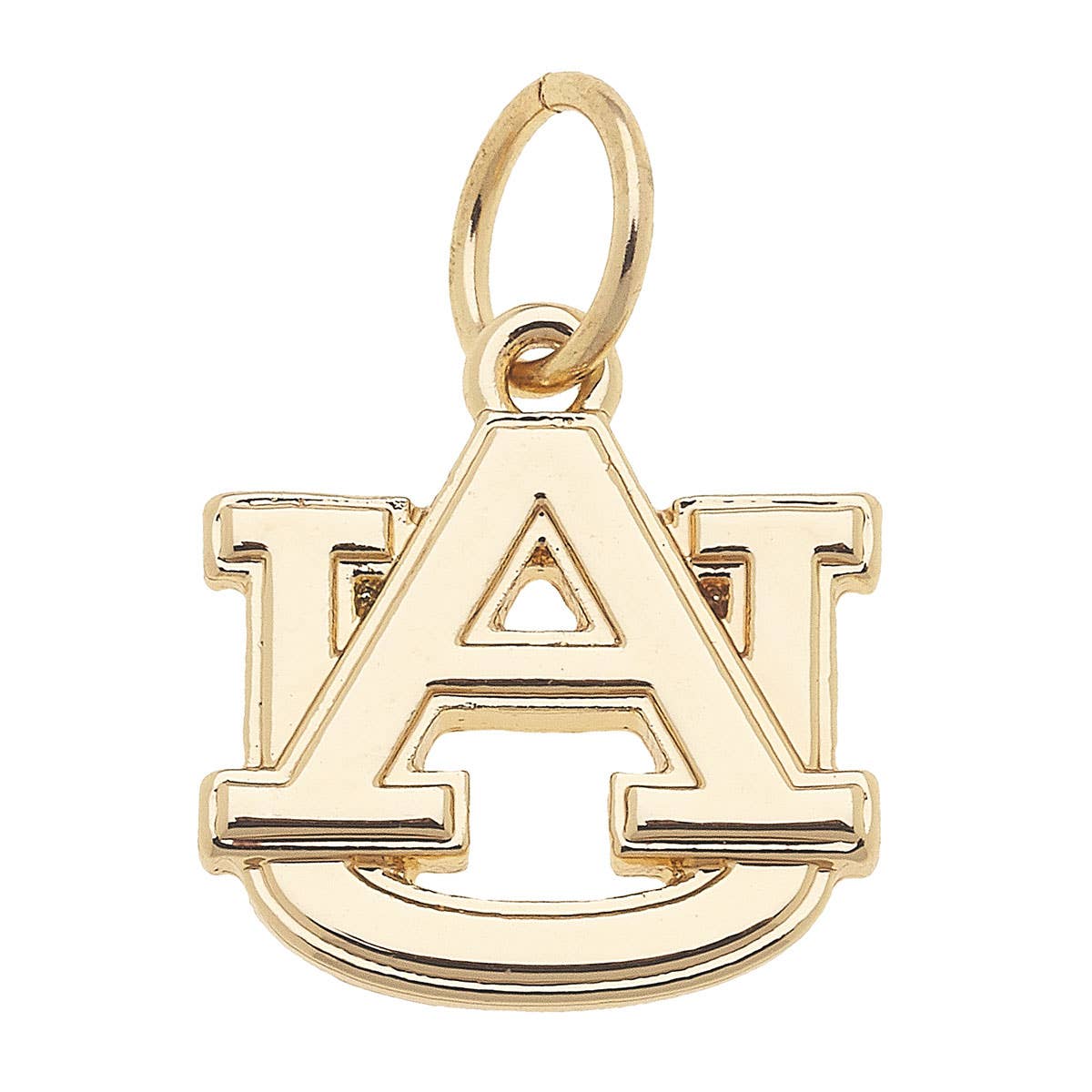 Auburn Tigers Shiny Gold Logo Charm | Canvas Style