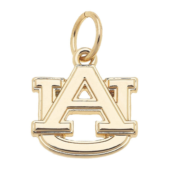 Auburn Tigers Shiny Gold Logo Charm | Canvas Style