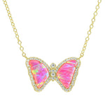 MINI OPAL BUTTERFLY NECKLACE|KAMARIA-Kamaria Jewelry-Sissy Boutique