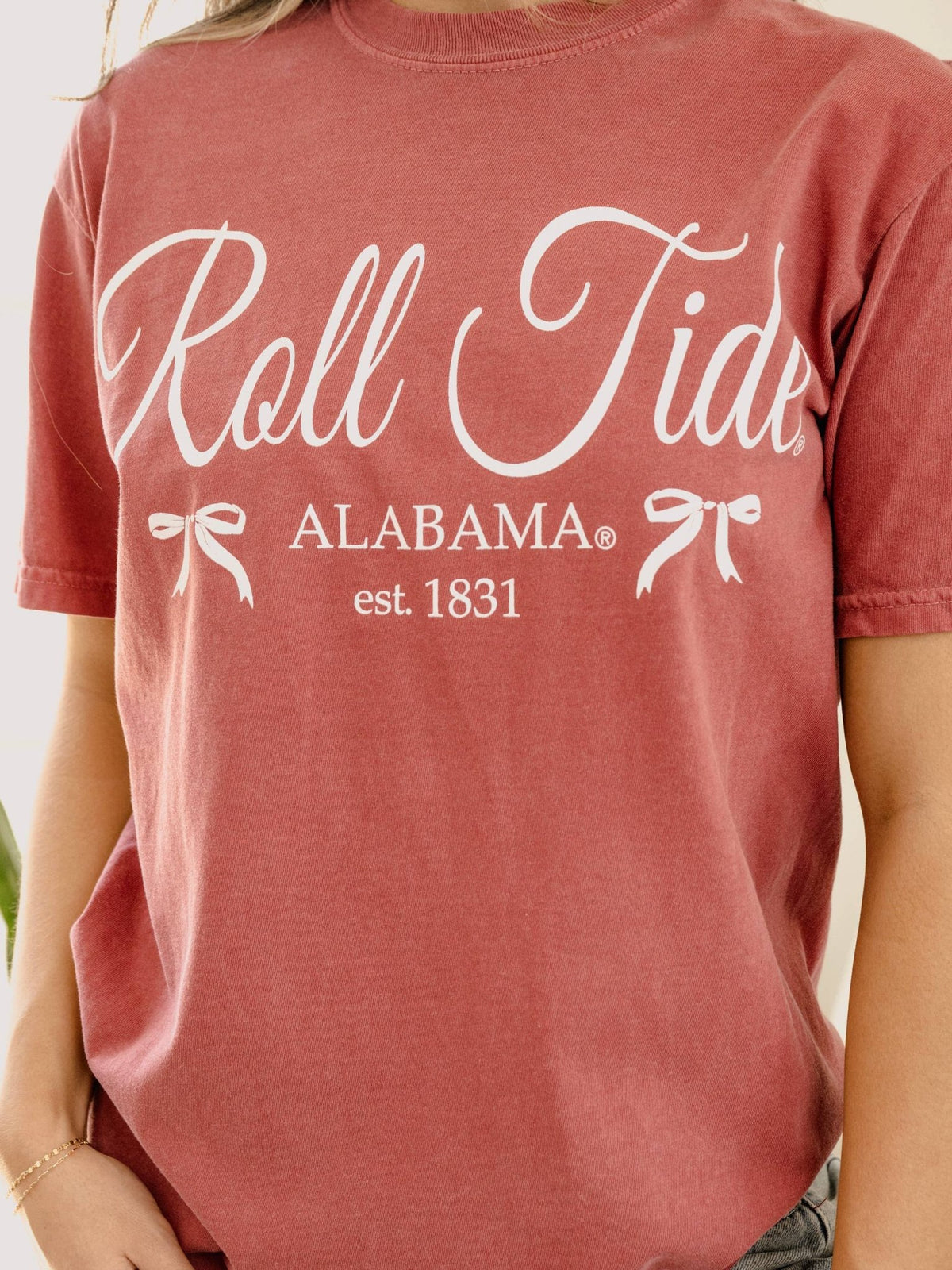 Bama Established Bows Crimson Comfort Colors Tee | LivyLu