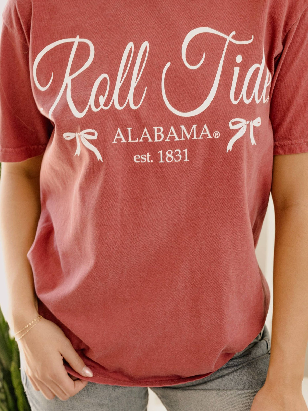 Bama Established Bows Crimson Comfort Colors Tee | LivyLu