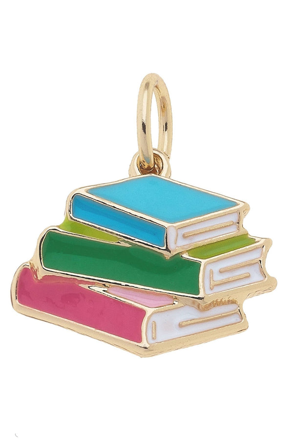 Books Charm in Multi | Canvas Style