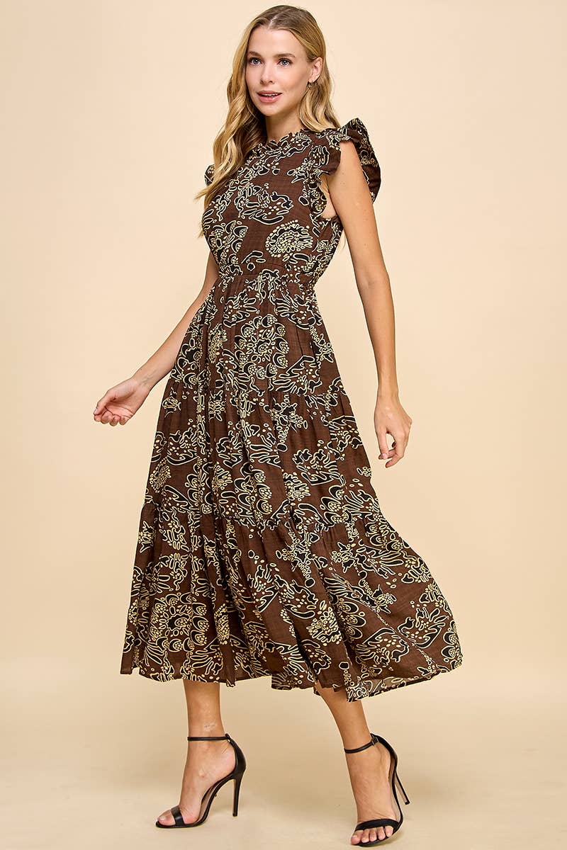 brown keyhole dress Kamilla Keyhole Twist Maxi Dress main image 0