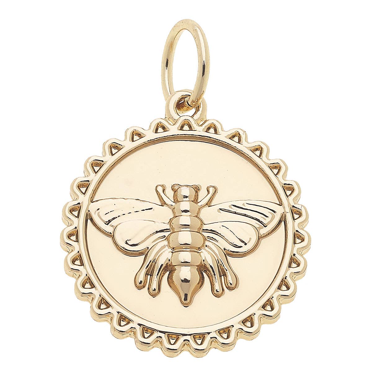 Bumble Bee Medallion Charm in Shiny Gold | Canvas Style