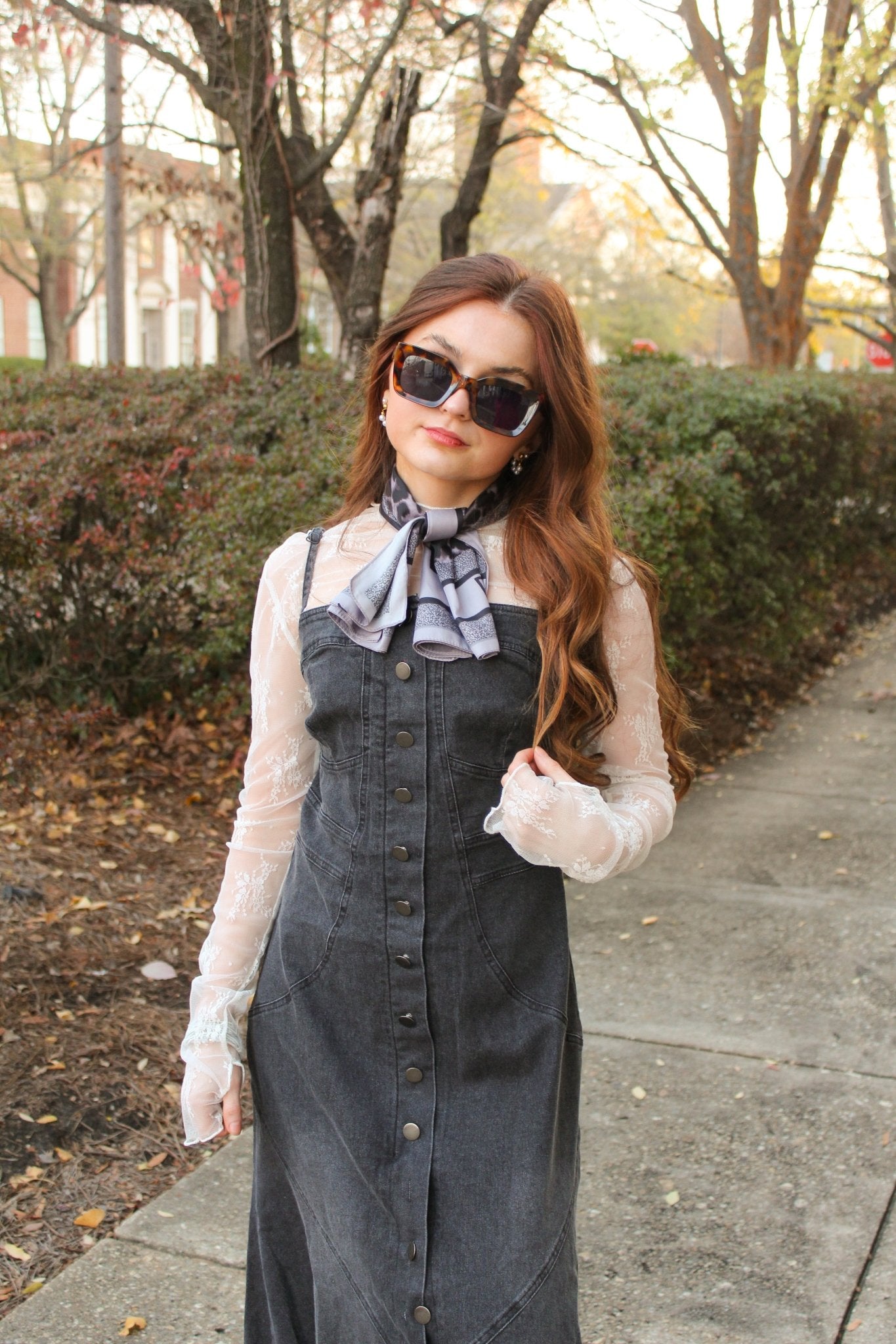 Button-Down Black Denim Maxi Dress with Spaghetti Straps Medium Button-Down Black Denim Maxi Dress with Spaghetti Straps Medium