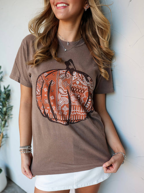 Bandana Pumpkin Fall Graphic Tee | Pierce + Pine