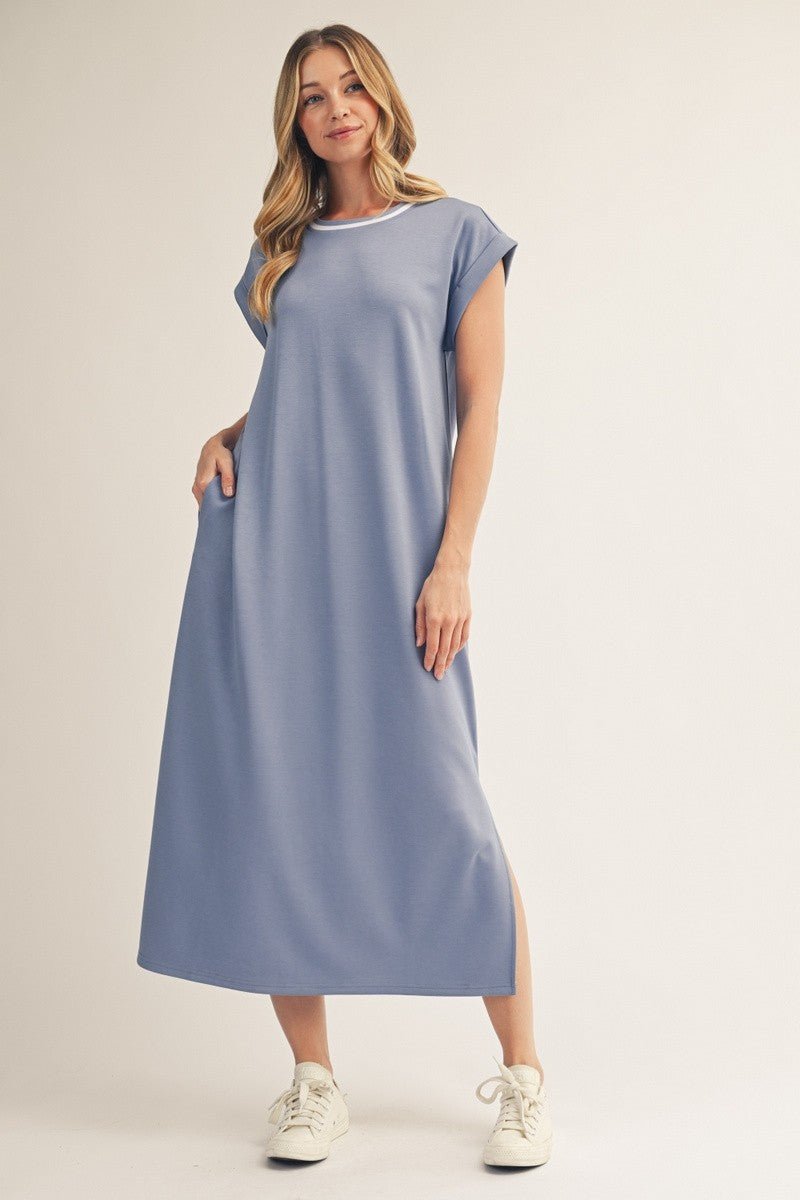 white christmas dresses Gathered Waist Midi Dress - Royal Blue white christmas dresses Gathered Waist Midi Dress - Royal Blue
