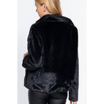 Black Faux Fur Blazer/Jacket Sissy Boutique