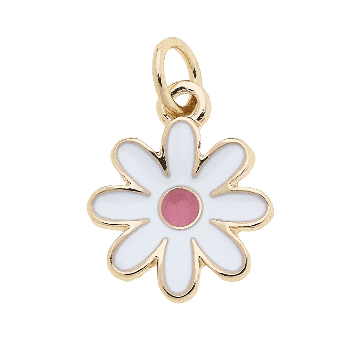 Enamel Flower Charm in White | Canvas Style