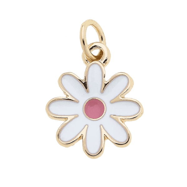 Enamel Flower Charm in White | Canvas Style