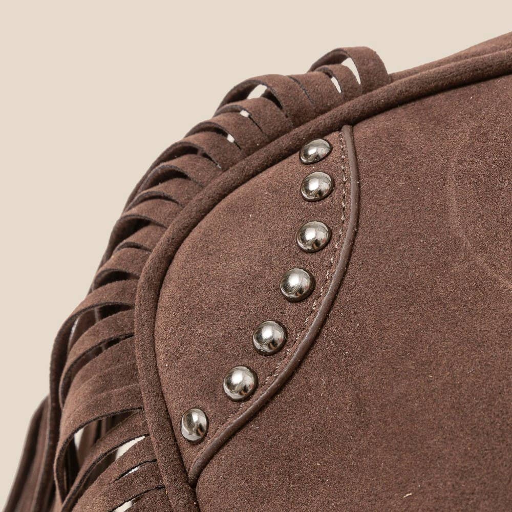 Faux Suede Fringe Belt Decor Shoulder Bag | Anarchy Street