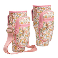 Flower Pattern Tumbler Carrier Holder Bag | Sensibling Corp.