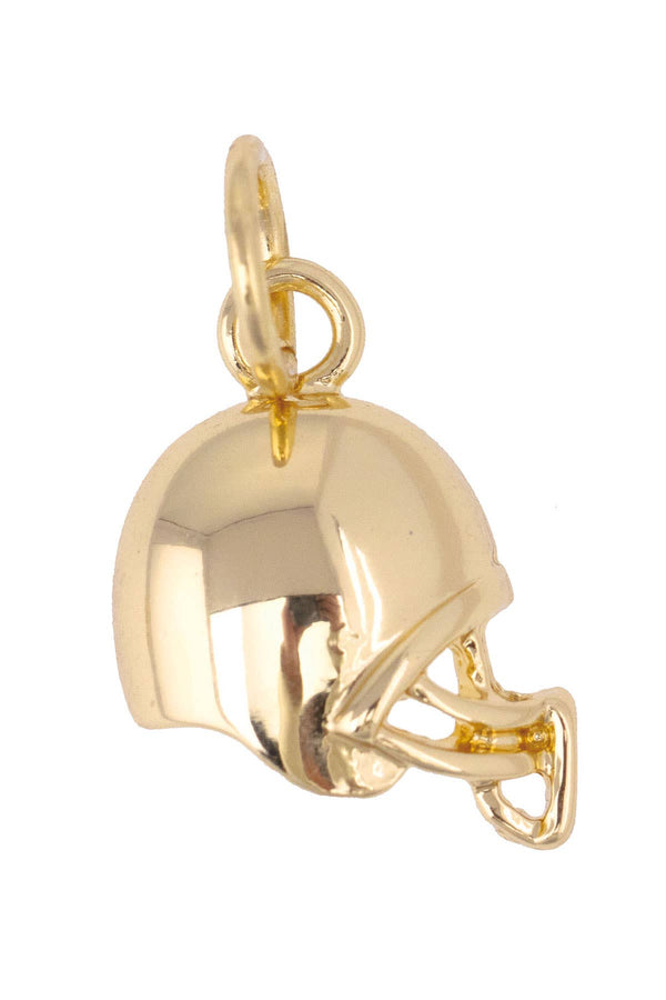 Football Helmet Charm in Shiny Gold | Canvas Style