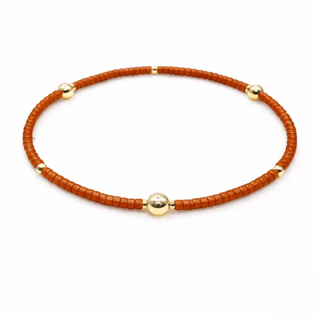 Game Day - Burnt Orange & Gold Filled Bracelet | erin gray