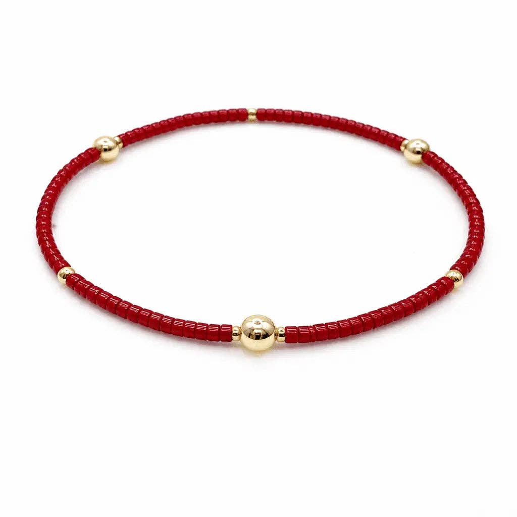 Game Day - Crimson & Gold Filled Bracelet | erin gray