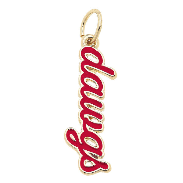 Georgia Bulldogs Enamel Script Charm | Canvas Style