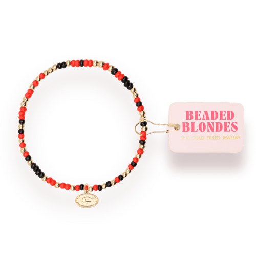 Georgia Logo Charm Bracelet on Color: Standard 6.75 Inch | Beaded Blondes