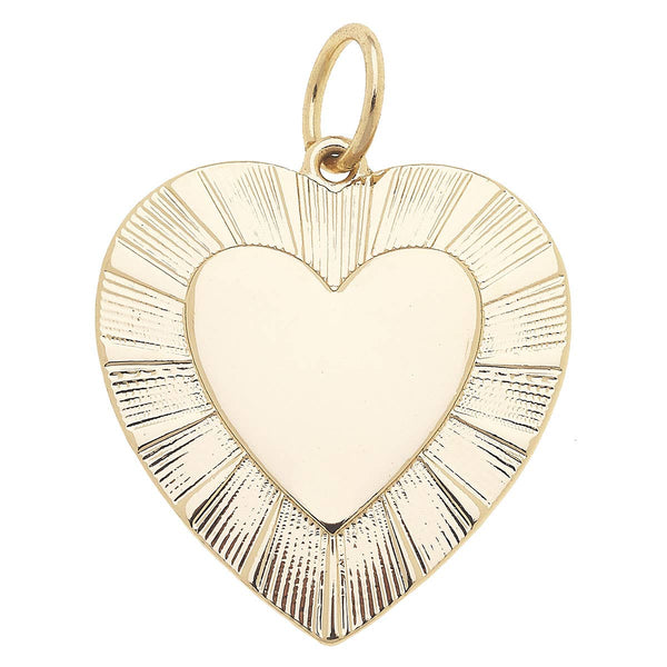 Glowing Heart Charm in Shiny Gold | Canvas Style
