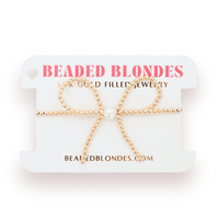 Gold Bow Bracelet: Standard 6.75 inch | Beaded Blondes