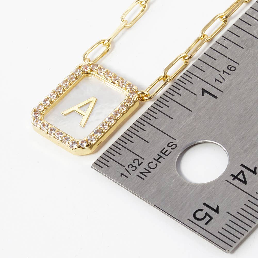 Gold Dipped CZ Stone Paved Rim Mother of Pearl Plate | Sensibling Corp.