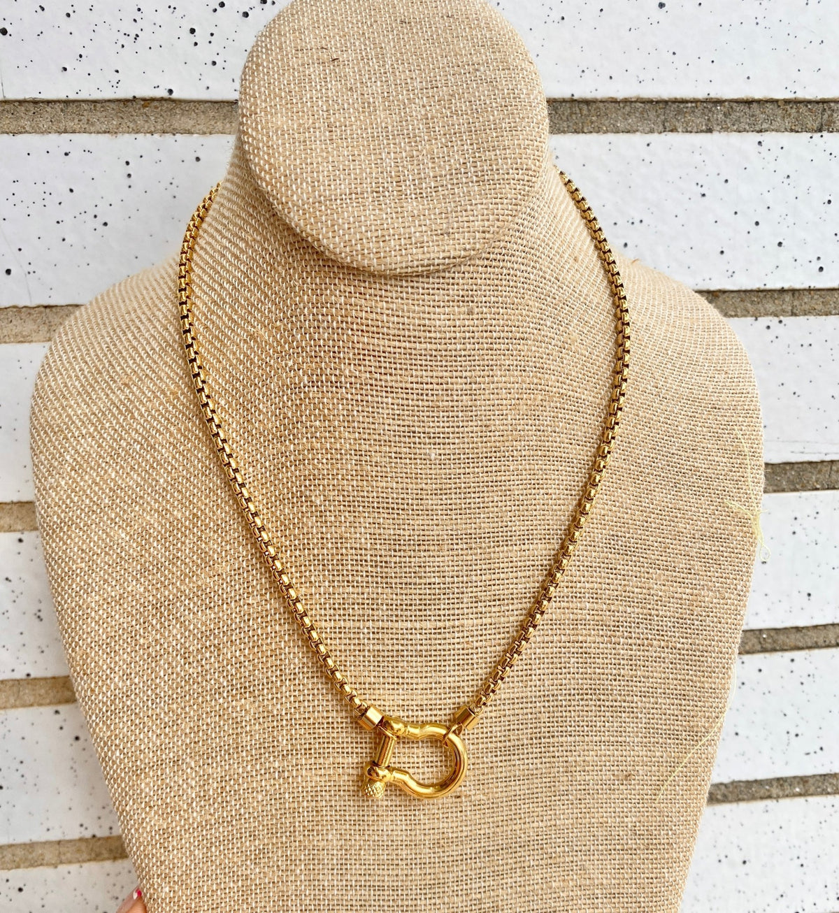 Gold Horse Bit 18” Statement Necklace | Sissy Boutique