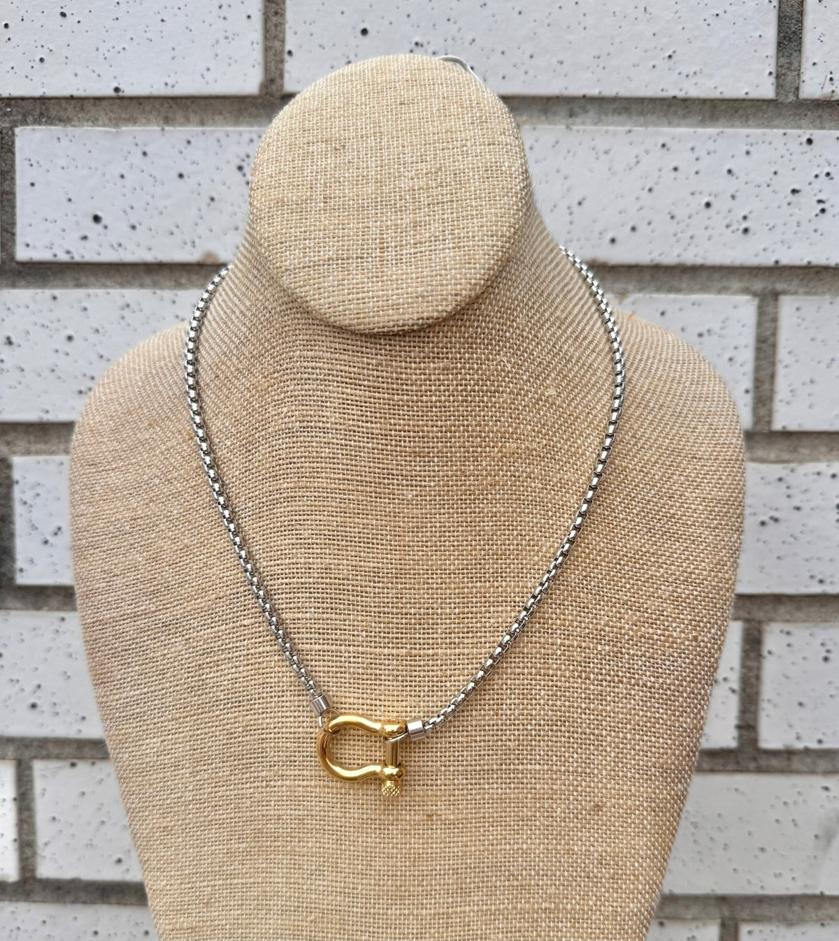 Gold & Silver Horse Bit 18” Statement Necklace | Sissy Boutique