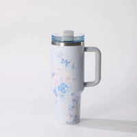 40 oz. Fancy Stainless Steel Tumblers with Bow Topper | Sissy Boutique